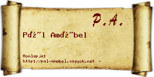 Pál Amábel névjegykártya